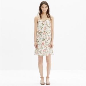 Madewell Silk Floral overlay dress size 8